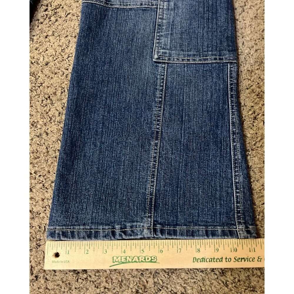 Vintage Ramilee Maternity Cargo Jeans Size 3 M/L 10/12? Stretch Denim Blue Used - Picture 14 of 16